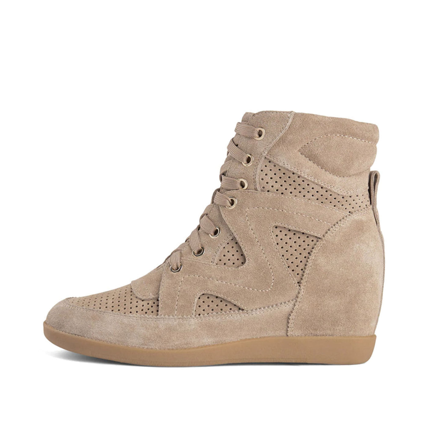 Wedge shop sneaker taupe