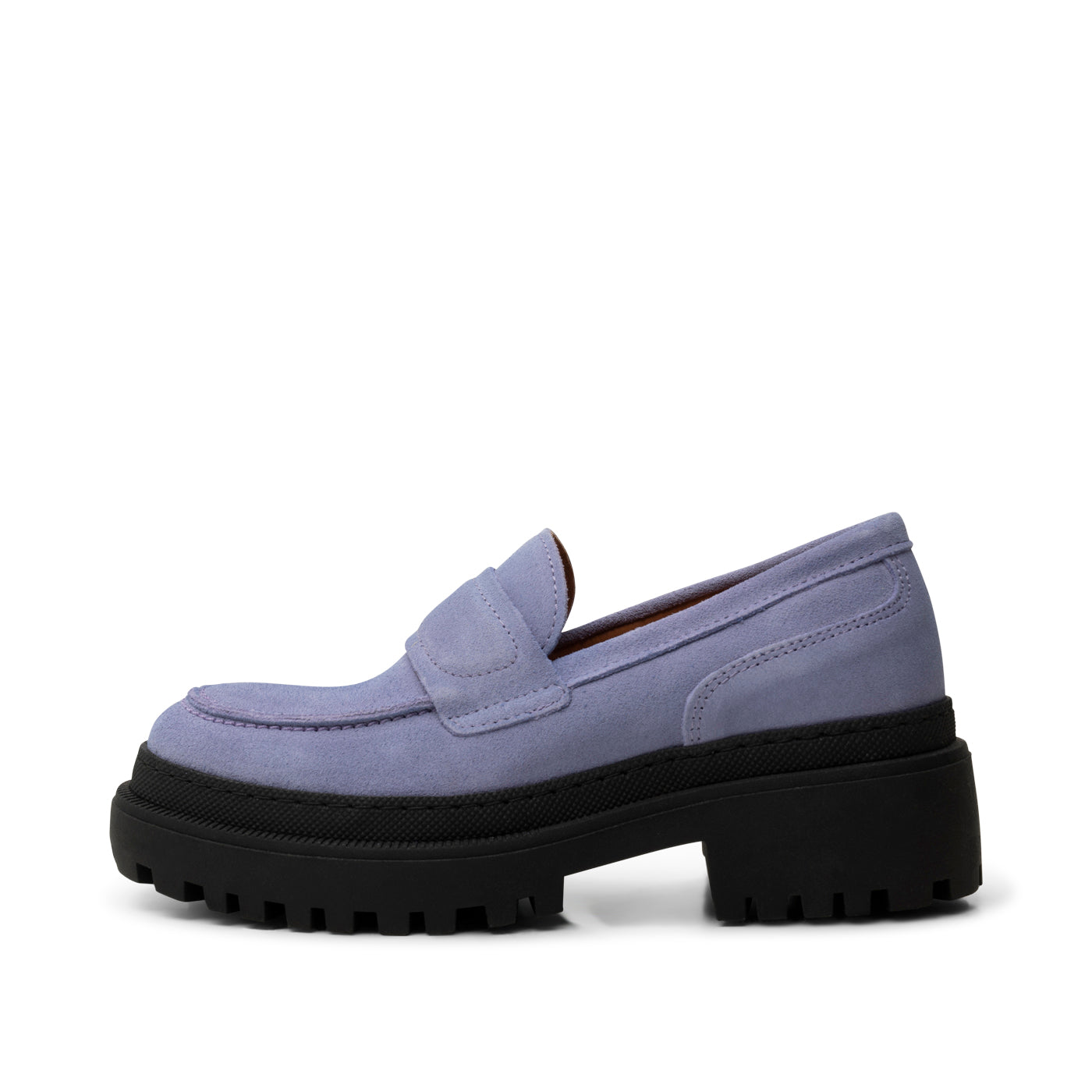 Chunky best sale suede loafers