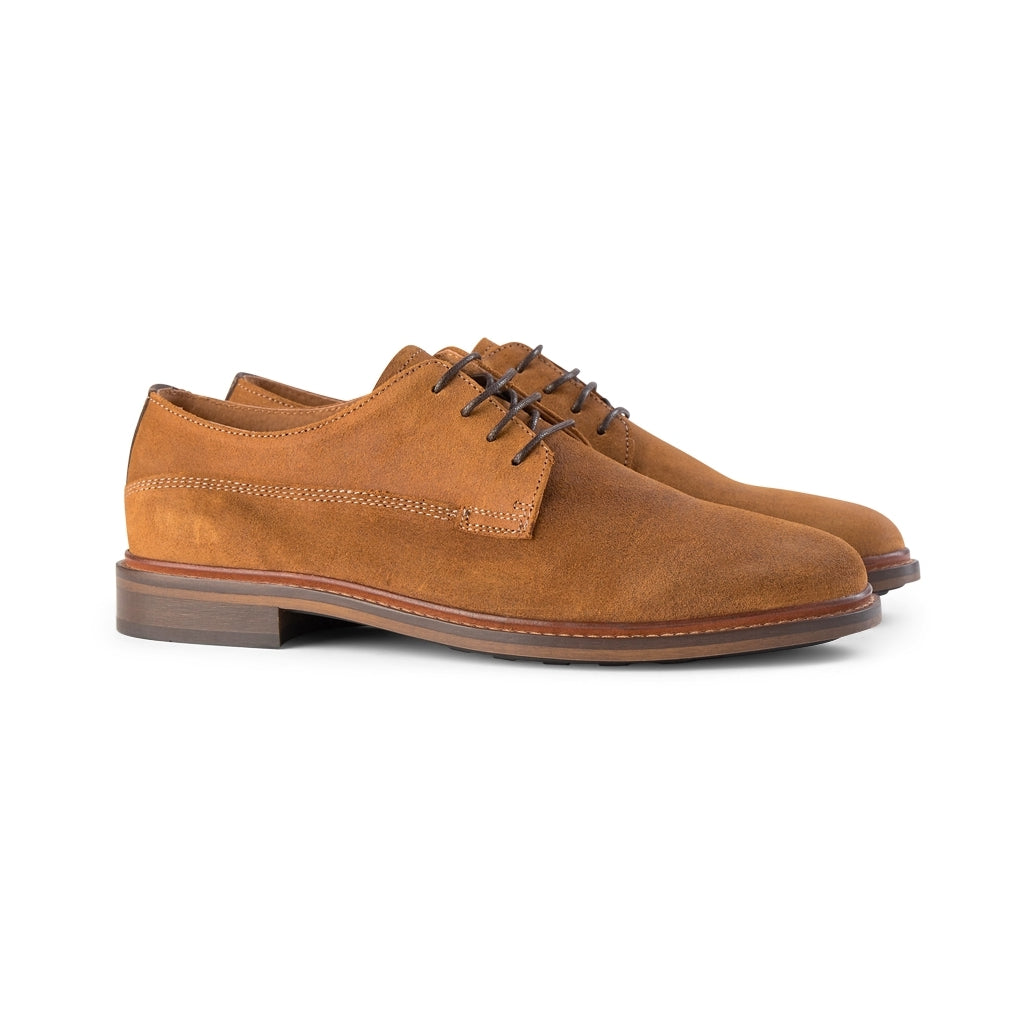 SHOE THE BEAR MENS Frontier Suede Derby Shoes 135 TAN