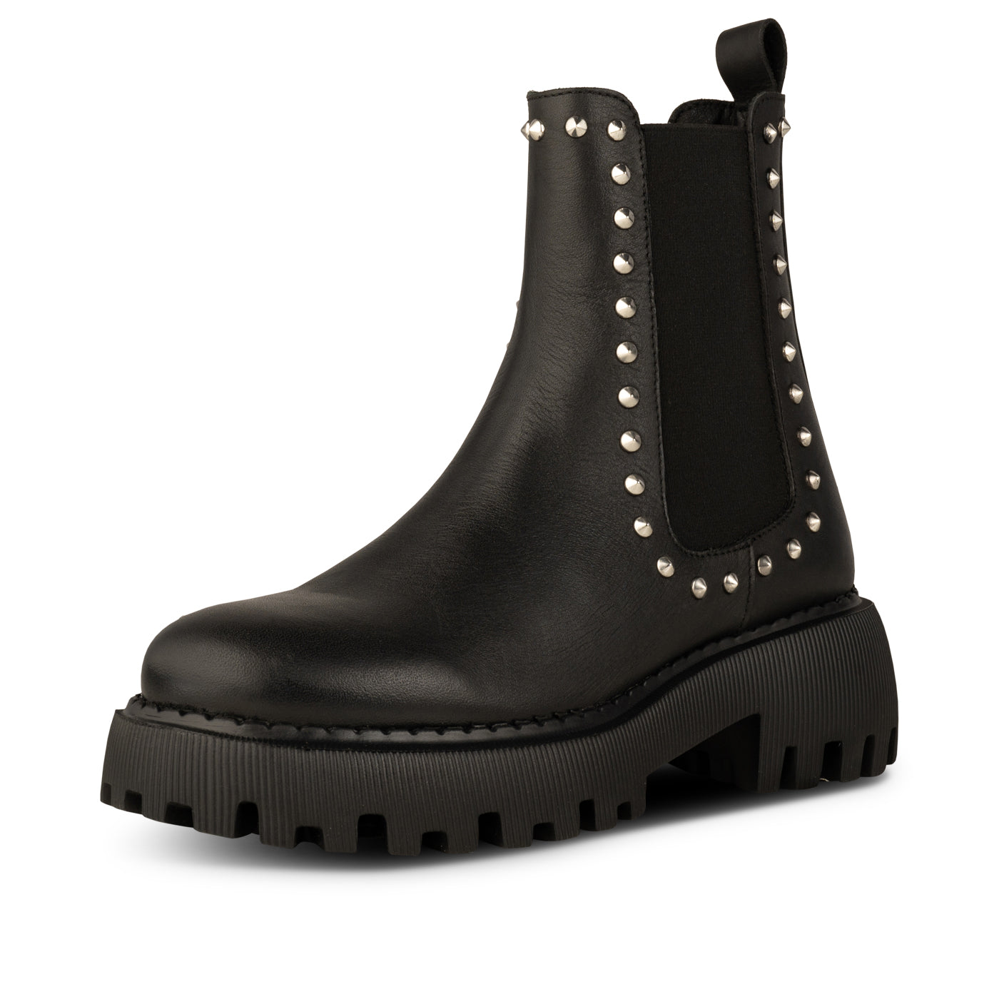 Black studded chelsea ankle boots online