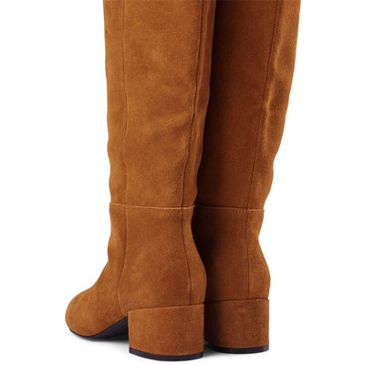 SHOE THE BEAR WOMENS Sophy Suede Knee High Boot Boots 130 BROWN