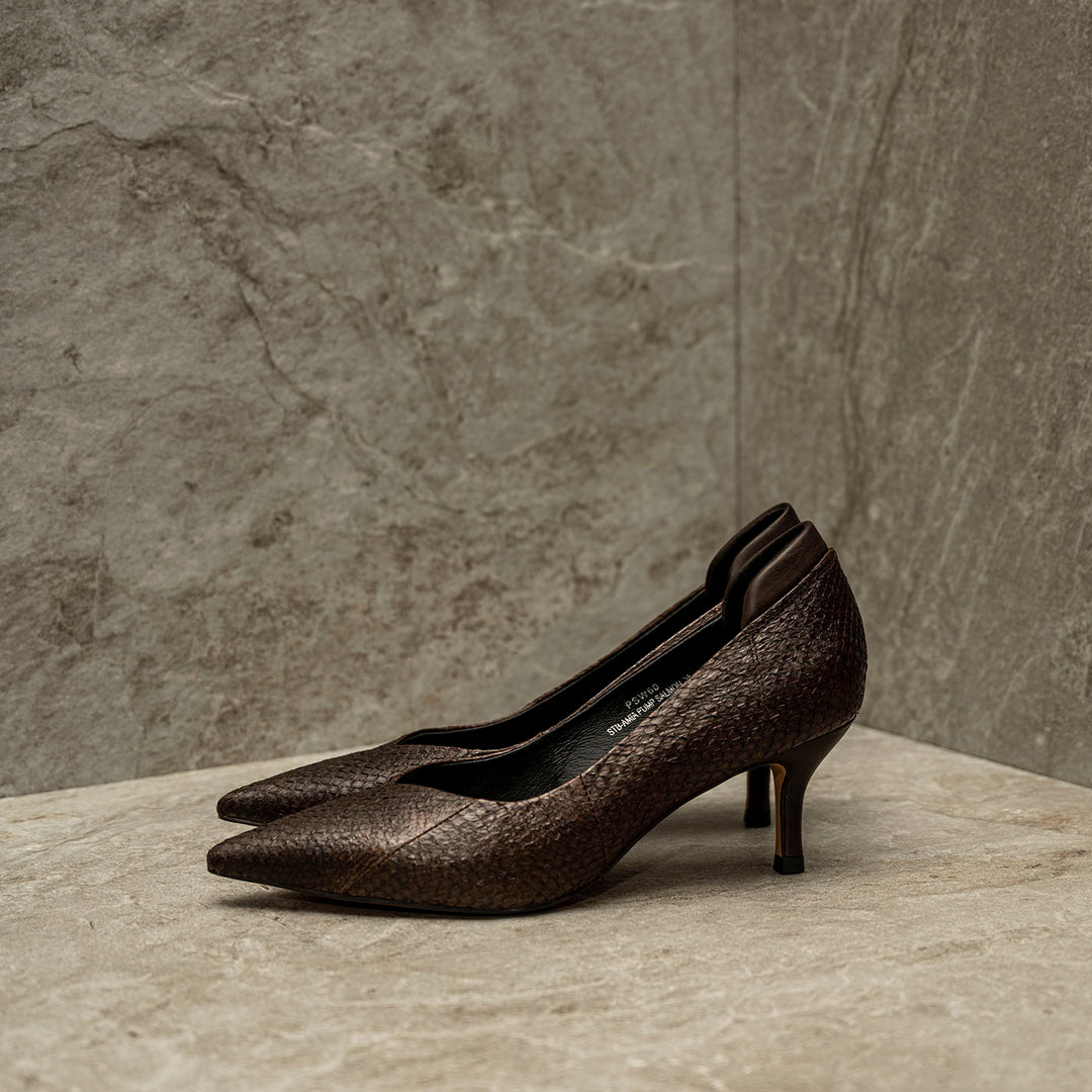 Dark brown pump shoes cheap