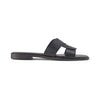 SHOE THE BEAR WOMENS Bay sandal leather Flat Sandals 110 BLACK