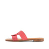 SHOE THE BEAR WOMENS Bay sandal leather Flat Sandals 195 CORAL RED