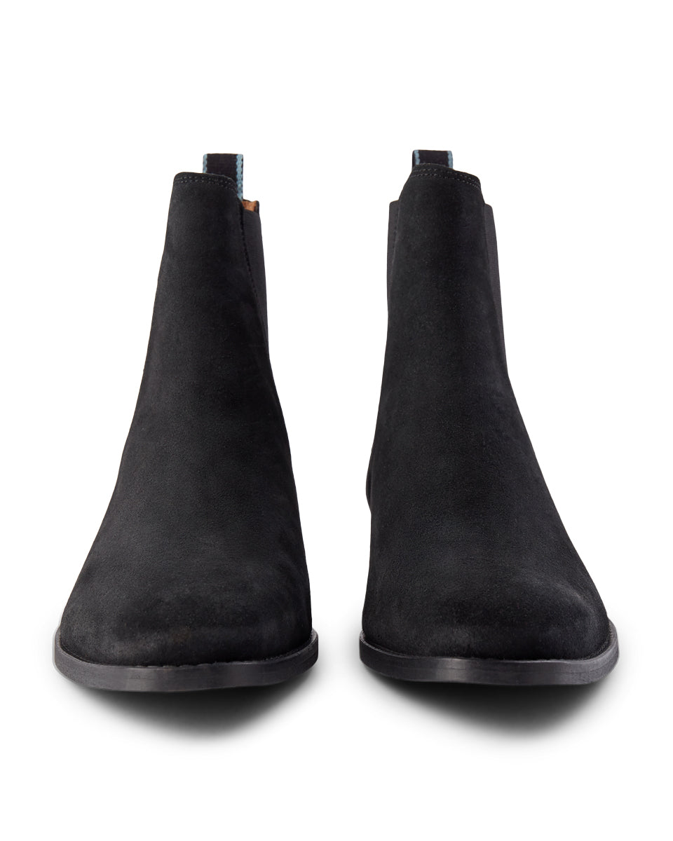 Eli chelsea boot suede BLACK SHOE THE BEAR UK