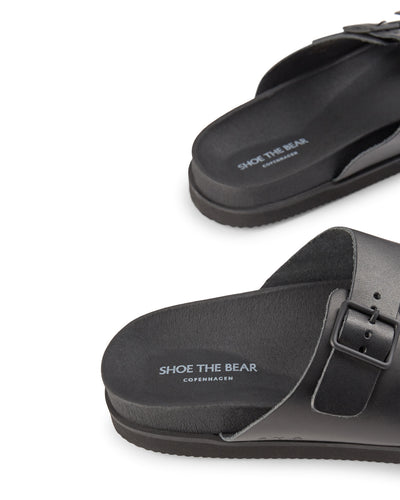 SHOE THE BEAR MENS Luma sandal leather Flat Sandals 110 BLACK