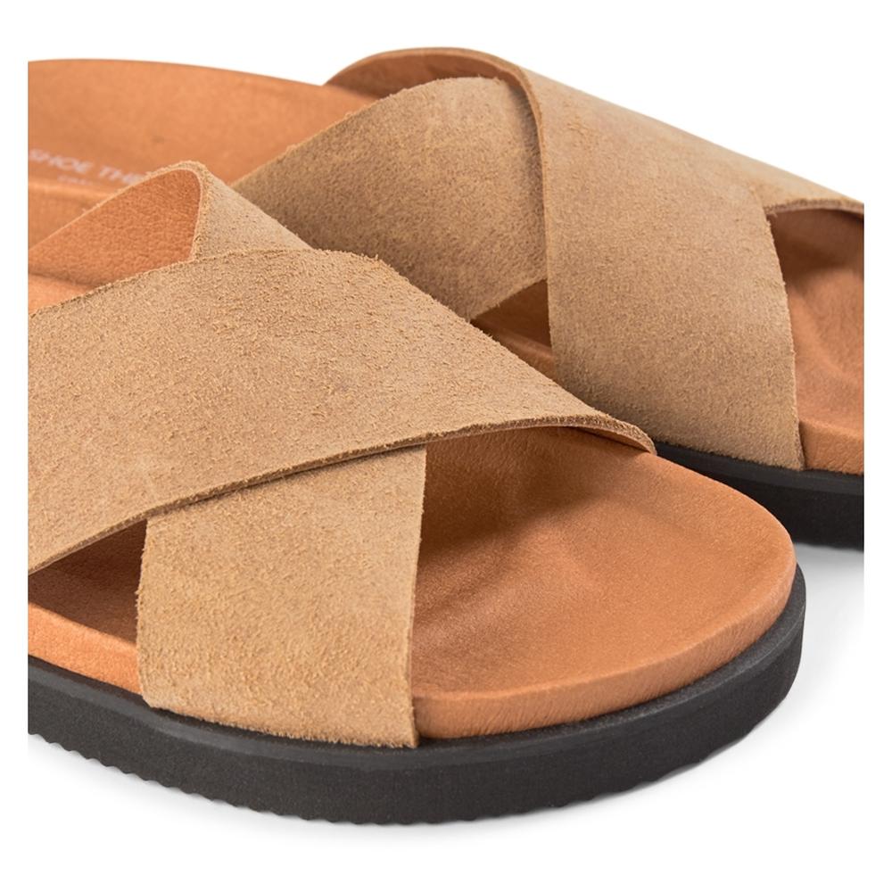 SHOE THE BEAR MENS Luma sandal suede Flat Sandals 150 SAND