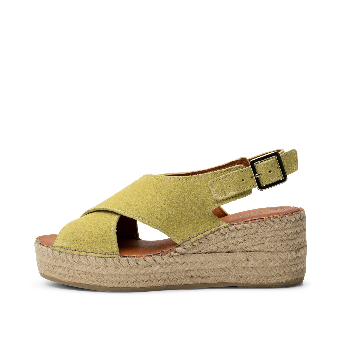 SHOE THE BEAR WOMENS Orchid wedge suede Espadrilles 914 BUTTER