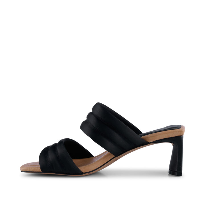Sylvi heel textile BLACK SATIN