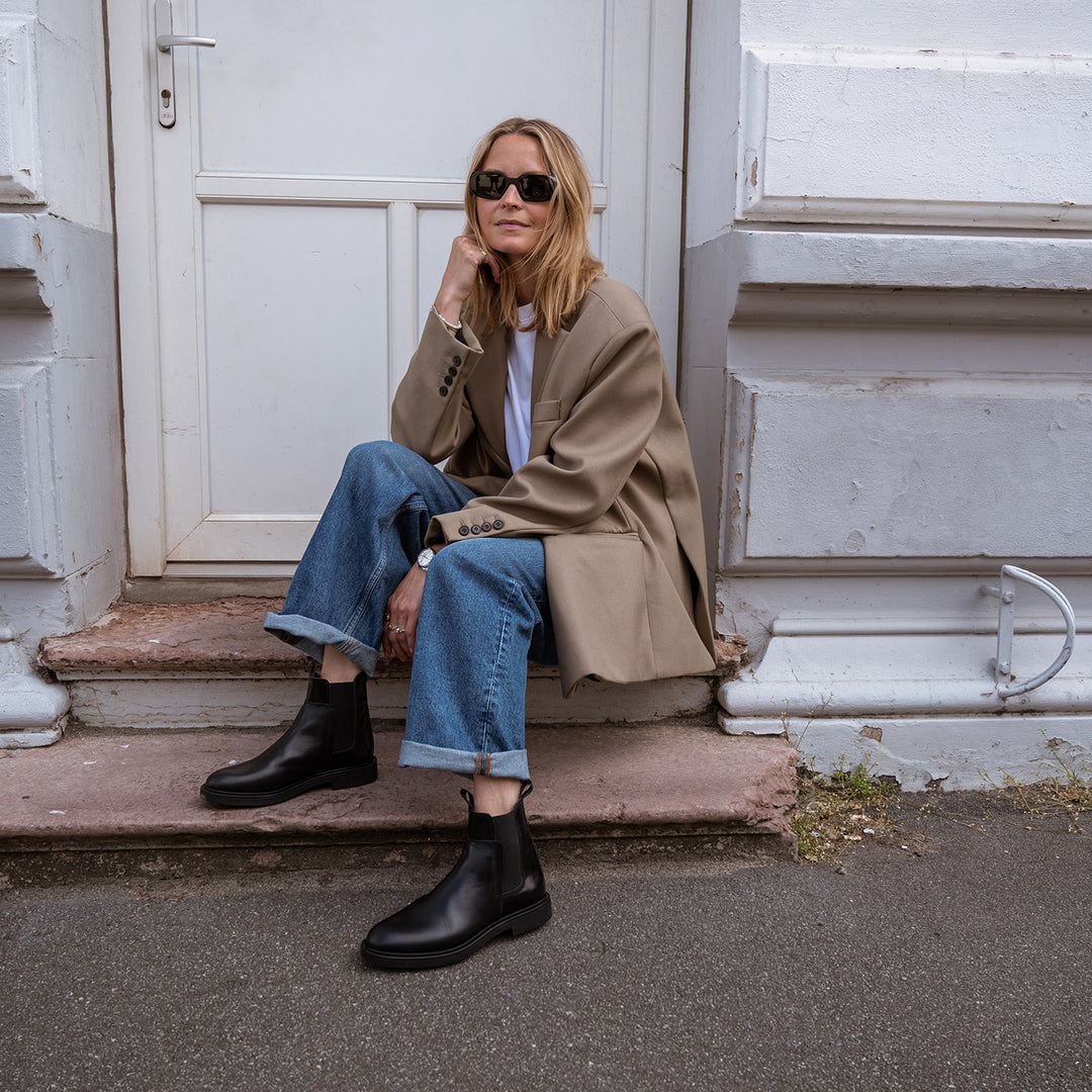 Thyra chelsea boot leather BLACK SHOE THE BEAR UK