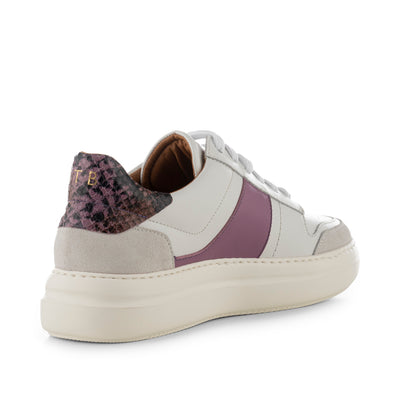 SHOE THE BEAR WOMENS Valda sneaker suede leather Sneakers 837 WHITE/LAVENDER MULTI