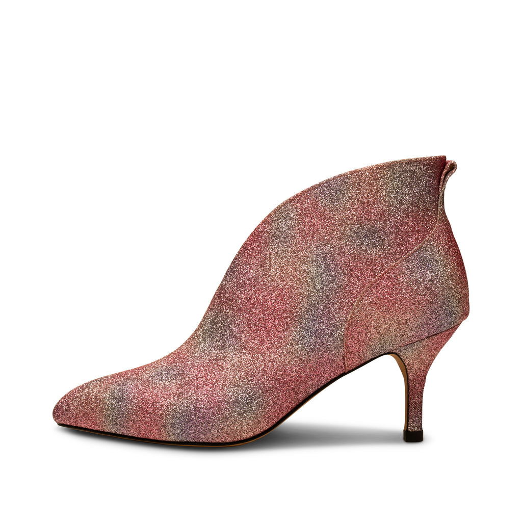 Valentine low bootie glitter MULTI LILAC GLITTER SHOE THE BEAR UK